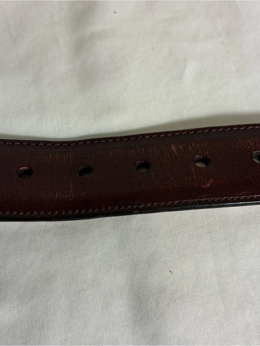 Cortina Trafalgar Womens leather belt size 36 brass buckle